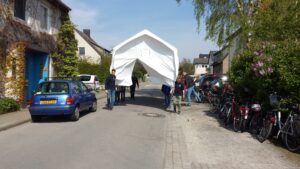 Lieferung von verleihtem Zelt